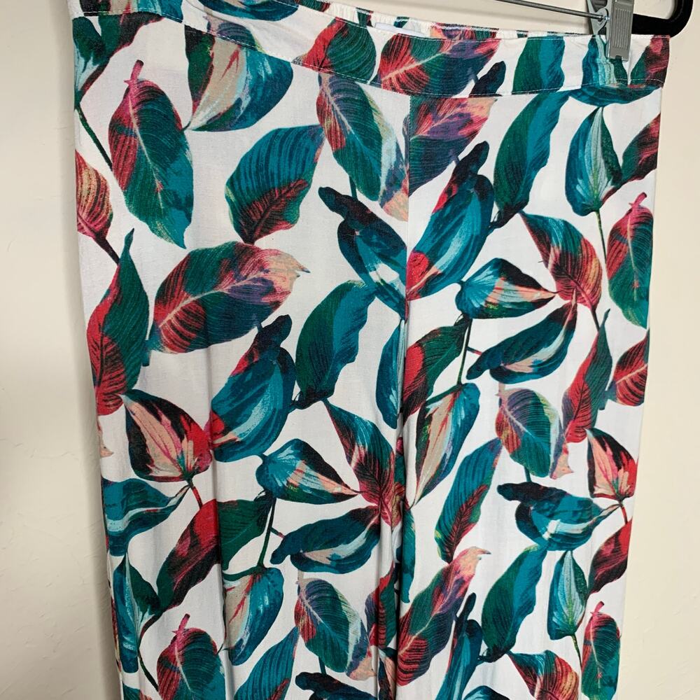 Onia Mila Floral Resortwear Pants Swim Beach Cruise Sz Medium Tropical - Picture 8 of 8